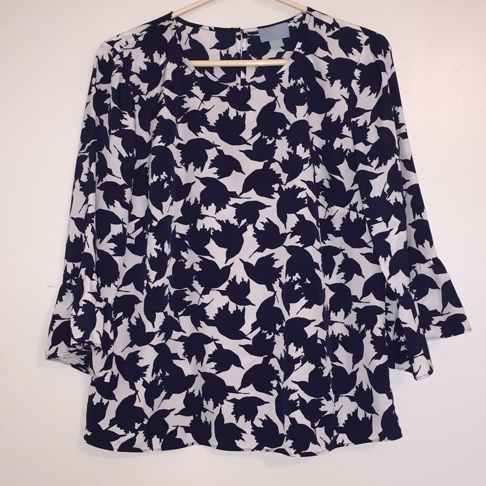 Flutter Sleeve Top With Birds - image 1